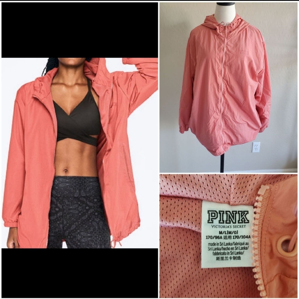 VS PINK Long Full-zip‎ Anorak Jacket Size M/L